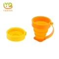 200ML Travel Silicone Collapsible Water Cup With Plastic Handle