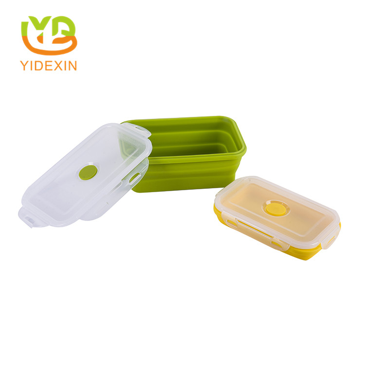 Folded silicone lunch box
