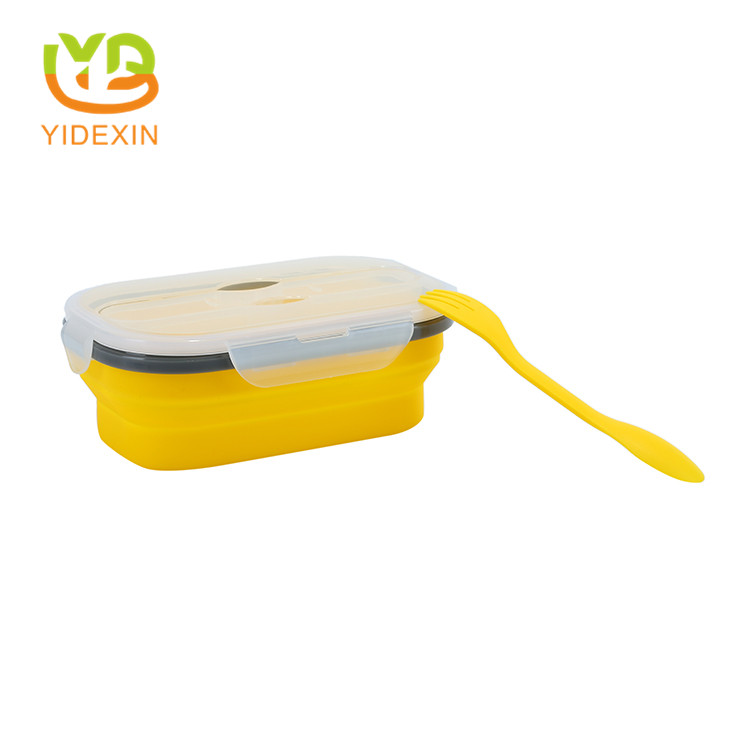 Collapsible silicone meal box