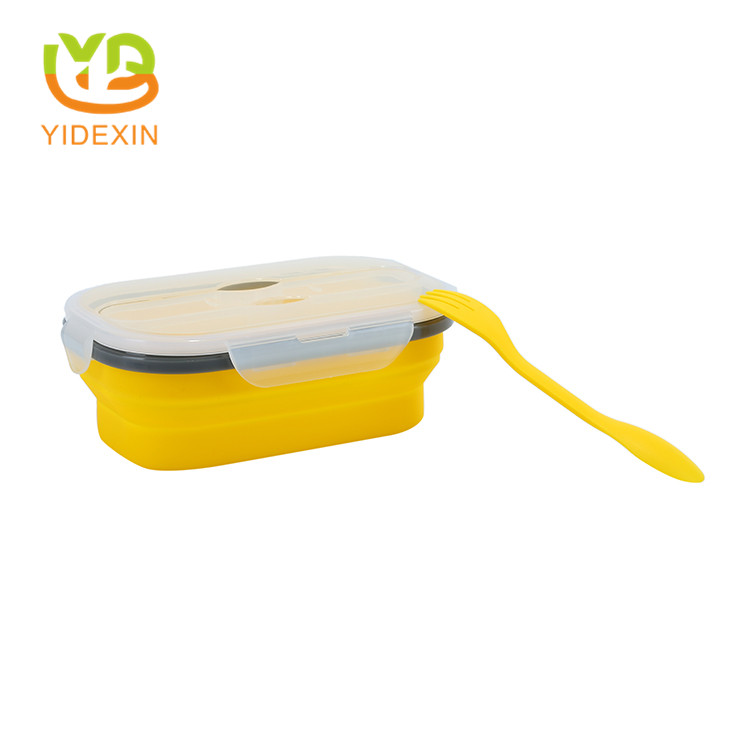 Folding silicone lunch box