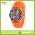 Classic Silicone Stone Watch With Diamond Watch