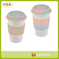 Personalized Logo Branded Promotional Silicone Cup Sleeve With Silicone Cup Lid