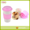 Personalized Logo Branded Promotional Silicone Cup Sleeve With Silicone Cup Lid