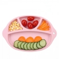 Food Grade Custom Shape Kids Dinner Divided Plate Silicone