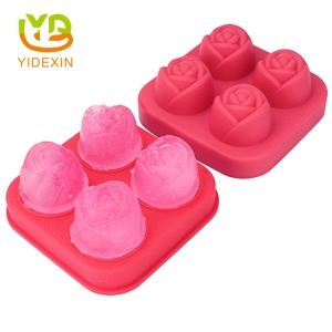 DIY Rose Shape Silicone Ice Cube Mold