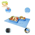 Suction Design Silicone Baby Feeding Placemat & Plate Tray for Kids Toddlers