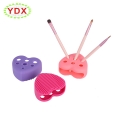 Egg Heart Shape Silicone Makeup Brush Cleaner with Holder