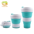 Fancy Leakproof Silicone Collapsible Reusable Drinking Coffee Cup with Lid