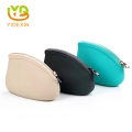 High quality Multi Color YKK Zipper With Cotton Lining Silicone Cosmetic Lovely Bag