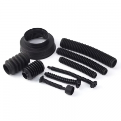 Custom retractable rubber bellows for industrial applications
