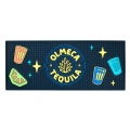 Custom Blue Soft Silicone Bar Mat with Custom Logo for Alcohol Promotions Factory Priced Accessory