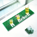 Top Seller Rubber Beer Mats Bar Spill Mat Bar Accessories Customized PVC bar Mat