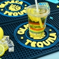 Custom Blue Soft Silicone Bar Mat with Custom Logo for Alcohol Promotions Factory Priced Accessory