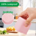 Leakproof square Bear Pattern Dip Cup Salad Dressing Container, Kitchen Snack Container with Silicone Lid