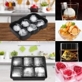Reusable Large 6 Grid Silicone Ice Cube Trays Honeycombice Grid Mold Set 6 Grid Square Ice Trays for Freezer With Lid
