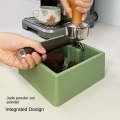 New Design Square Fully Silicone Silent Coffee Bin Coffee Knock Box for Espresso Coffee