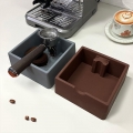 New Design Square Fully Silicone Silent Coffee Bin Coffee Knock Box for Espresso Coffee