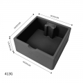 New Design Square Fully Silicone Silent Coffee Bin Coffee Knock Box for Espresso Coffee