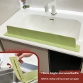 Silicone Sink Splash Guard Premium Silicone Water Splash Protector for Kitchen Bathroom Sink with 8 Suction Cups Partition
