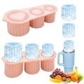 Best-selling Household Rubber Silicone Ice Tray Beverage Ice Cube Mold Easy to Release Ice Cup Box With Lid