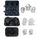 Pirate Skull Ice Cube Tray Bpa Free Silicone Reusable Ice Mold in Stock Multi-colors Nice Quality Ice Cube Maker